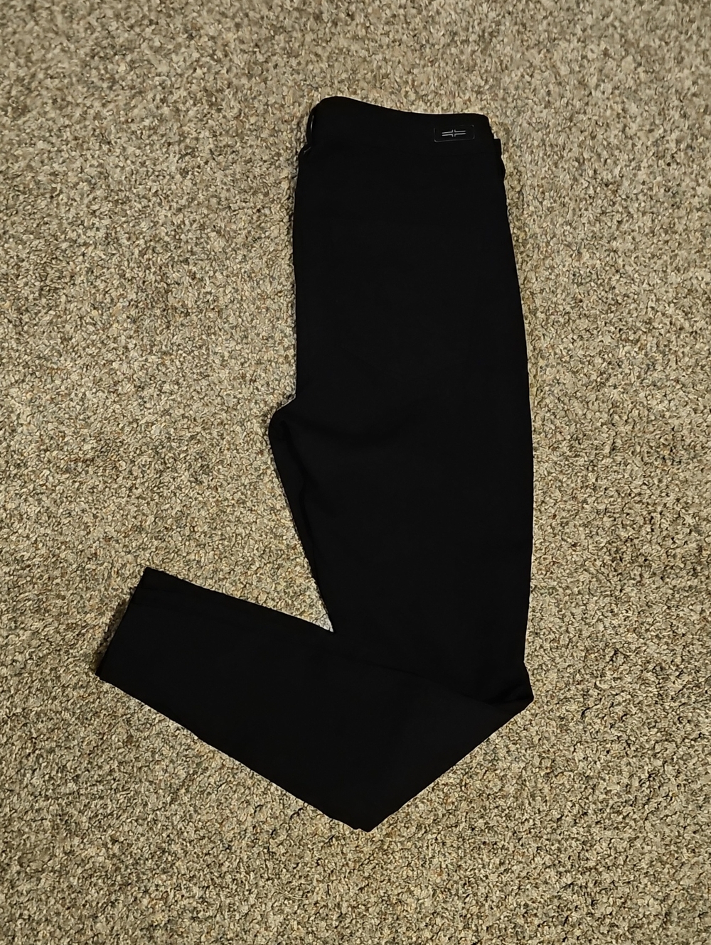 Liverpool Black High-Rise Trousers with Branded Button